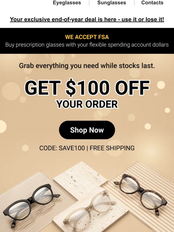 ⏰ Beat the rush on our END OF YEAR SALE It's FSA