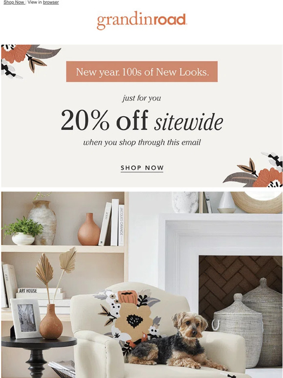 Grandin Road AllNew Looks for 2023. All 20 OFF for you. Milled