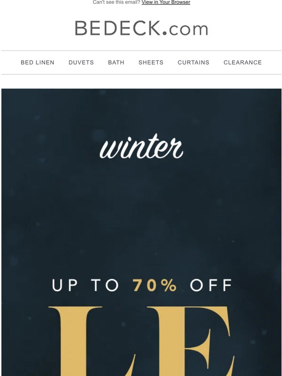 Up to 70% Off Snooze Worthy Bedding