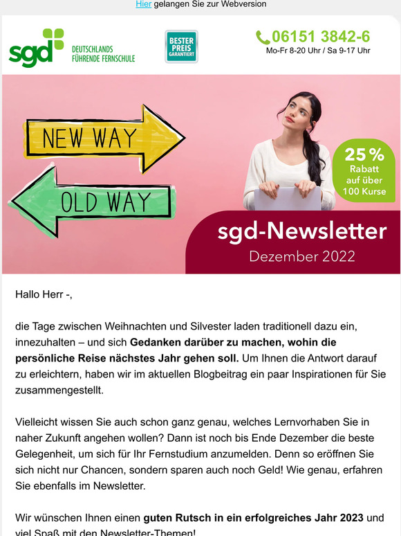 Inspiration zum Jahresausklang und Chance zum Geldsparen!