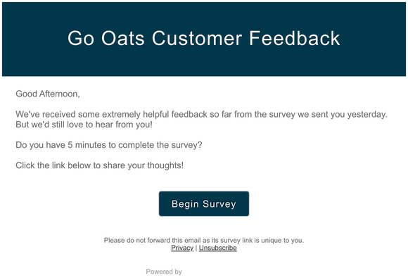 Reminder: We want your opinion