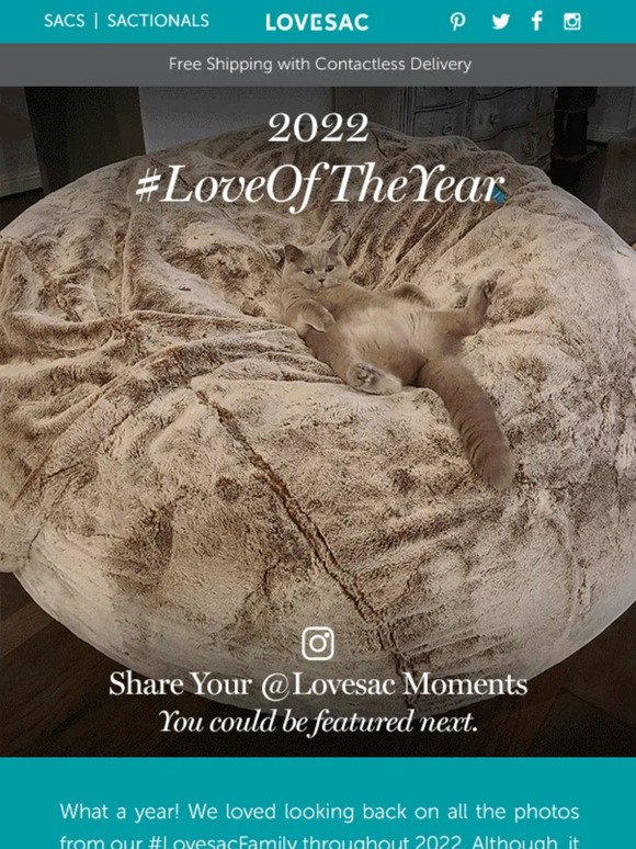 LoveSac Ready? 🥁 The Most Loved Photos Of 2022! LoveOfTheYear Milled
