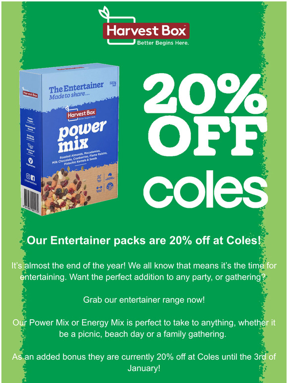 50% off Entertainer packs now at Coles! ☀