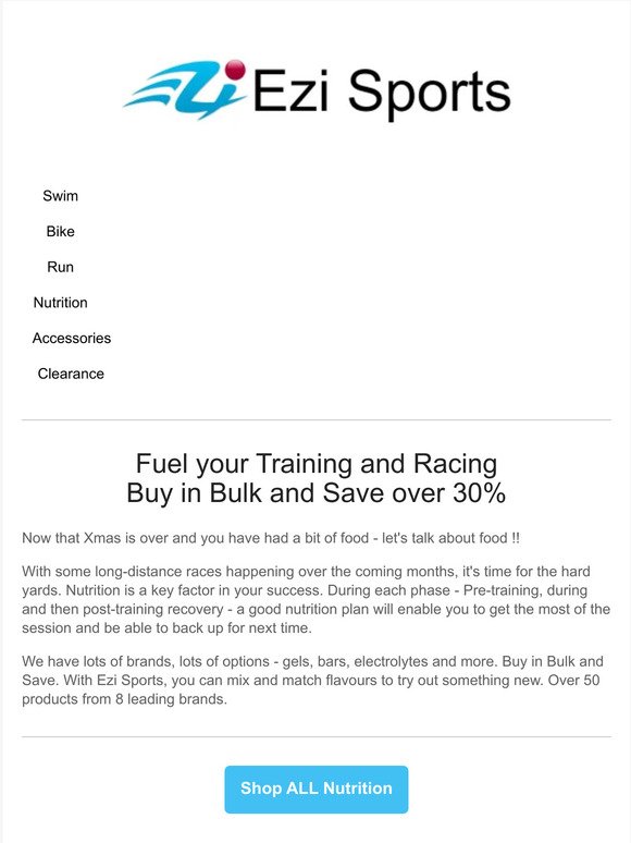 Fuel your Training and Racing