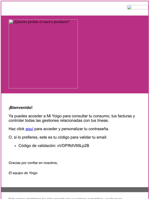 Bienvenido a Mi Yoigo: Continúa aquí tu registro