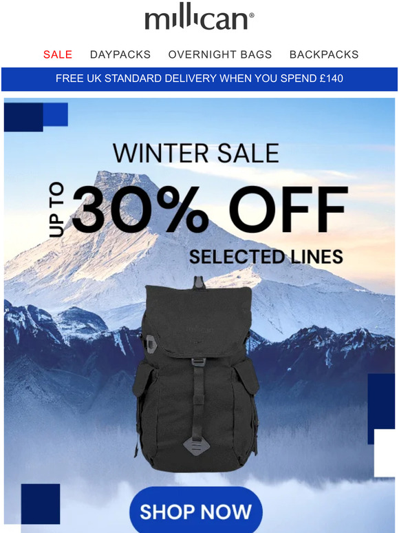 Millican rucksack outlet sale