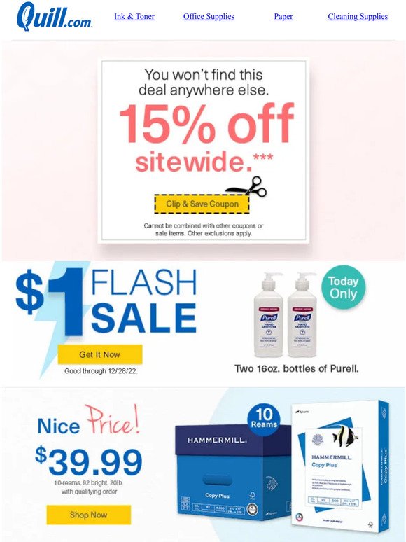BIG ANNOUNCEMENT: Take 15% OFF Sitewide + $1 Flash Sale
