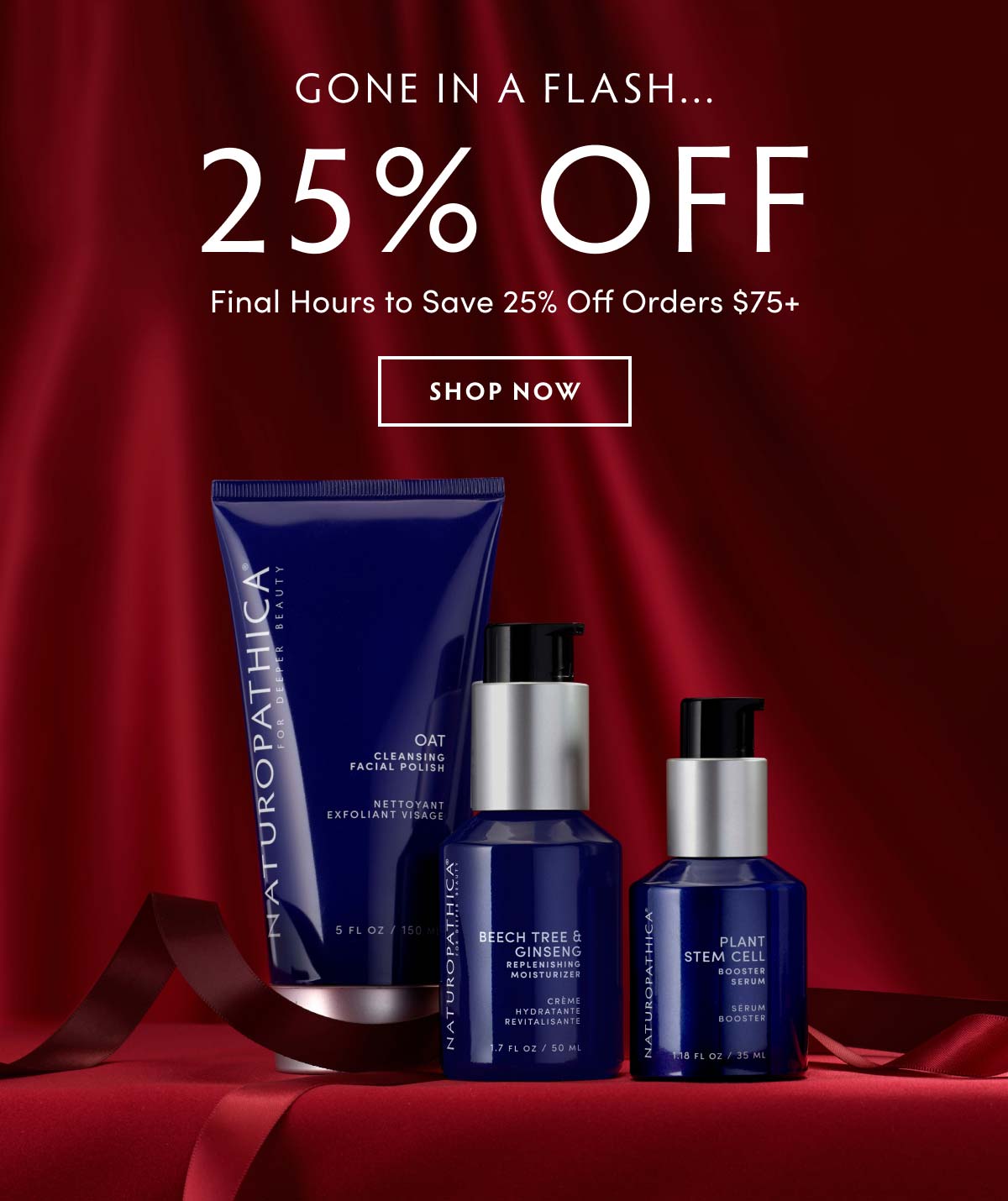Save 25% Off orders $75+