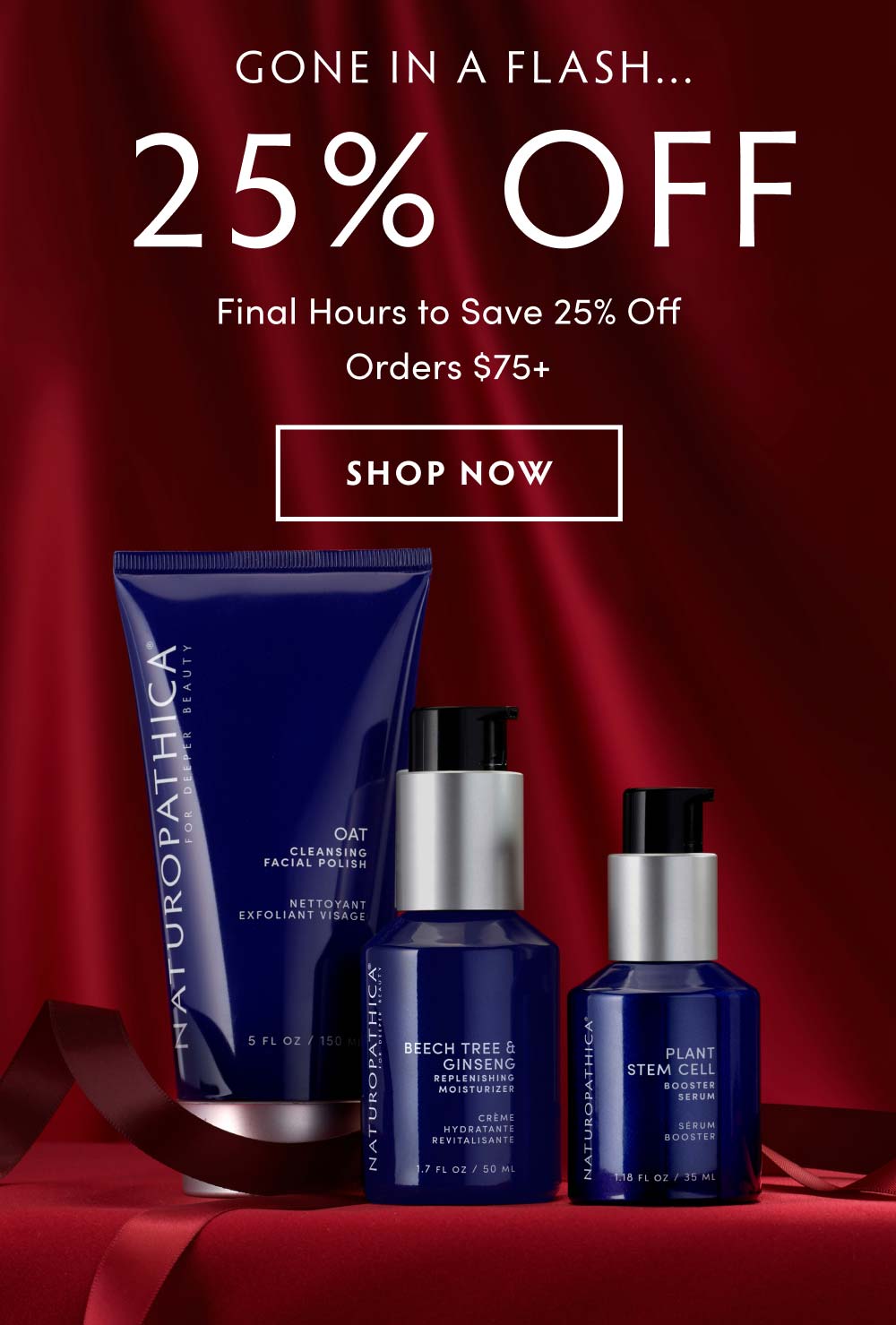 Save 25% Off orders $75+