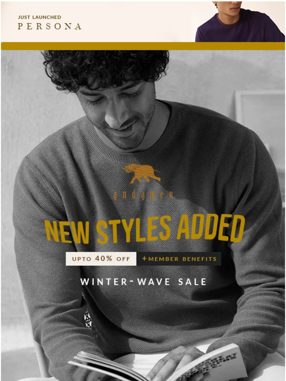 New Additions: Upto 40%+10% Off ✨