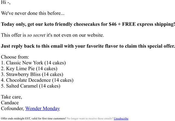 LAST CHANCE: LOW CARB CAKES FOR $46 😱