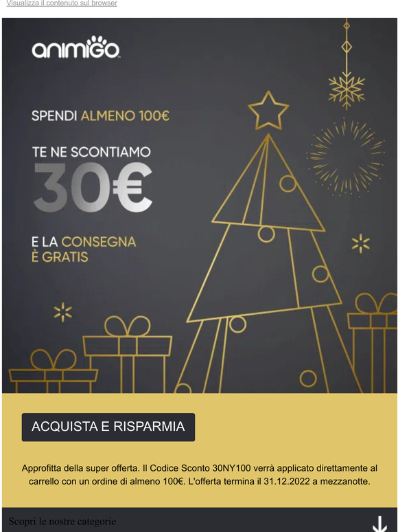Super Offerta per il Nuovo Anno - 30€ di Sconto