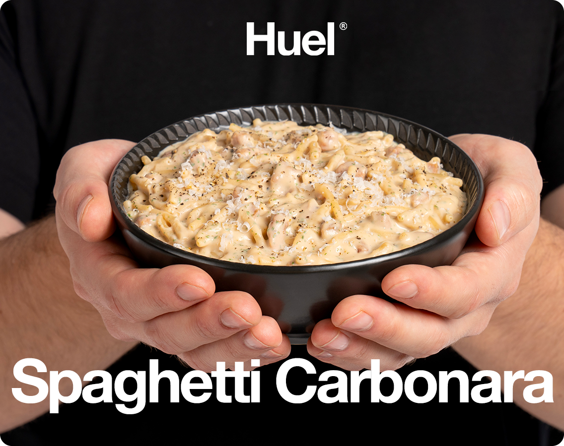 Huel Creamy n' dreamy New Huel Spaghetti Carbonara 🧀 Milled