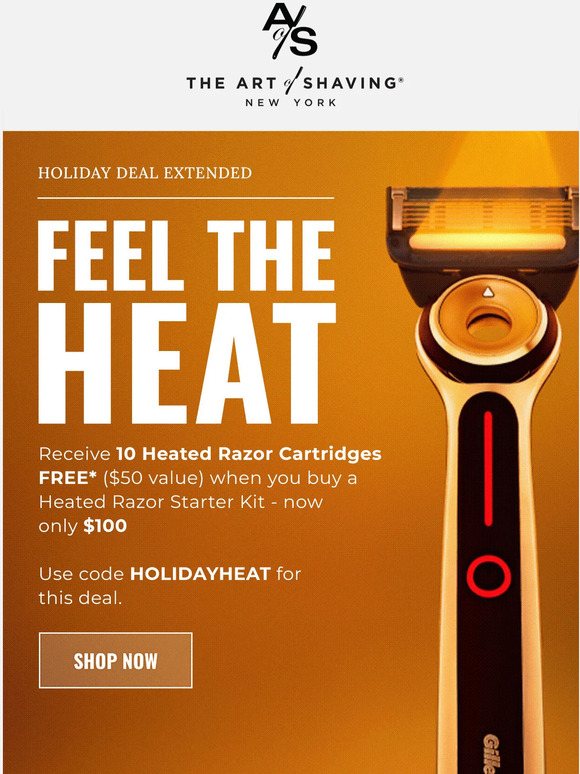 The Art of Shaving Heated Razor + 10 Cartridges Just 100 Through 12