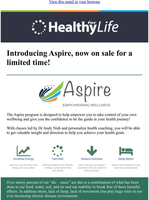 New Aspire program now on sale for a limited time!