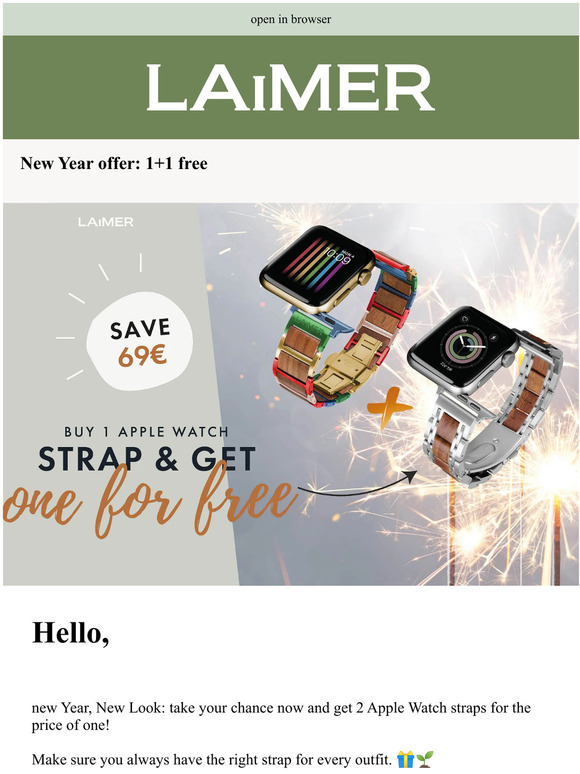 Get your FREE Apple Watch strap now 🎁
