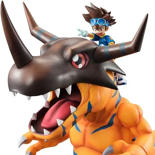Digimon Adventure Greymon and Taichi Yagami G.E.M. Series Statue - ReRun