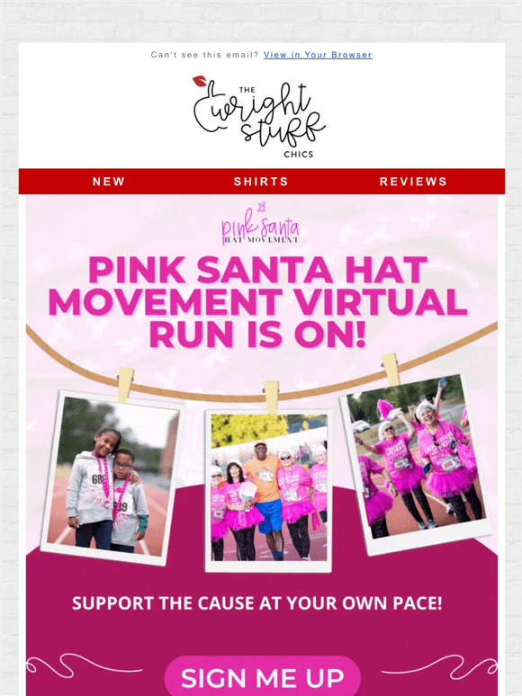 🏃🏻‍♀️Pink Santa Hat Virtual Run is on!