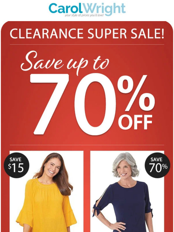 Carol Wright Clearance Super Sale! Save up to 70 Milled