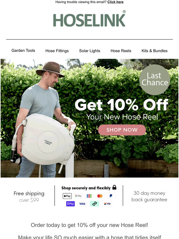 HURRY! Hose Reel Flash Sale Ends Tonight 🤯
