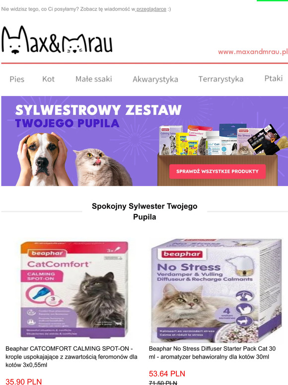 Przygotuj Pupila na spokojną noc sylwestrową ✂ Sprawdź nasze sylwestrowe promocje ✂