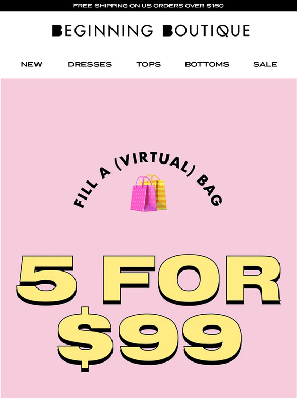 🛍 5 For $99 Sale