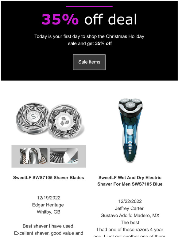 35% off,  and free shipping,  last 12 hours!