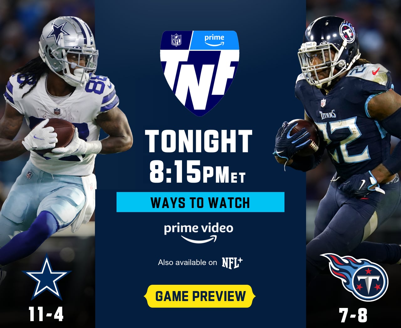 nfl game pass europe Titans vs Cowboys 🏈 TONIGHT 815 PM ET Milled