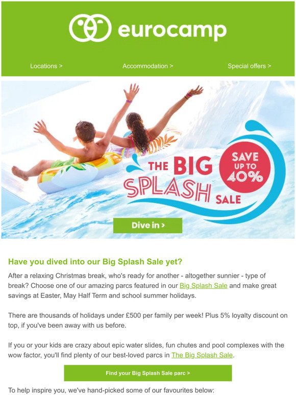 Jump into our Big Splash Sale
