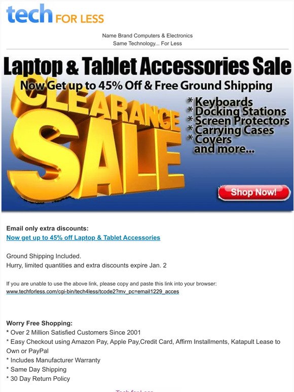 ▷ —, End of the Month Clearance on Laptop & Tablet Accessories