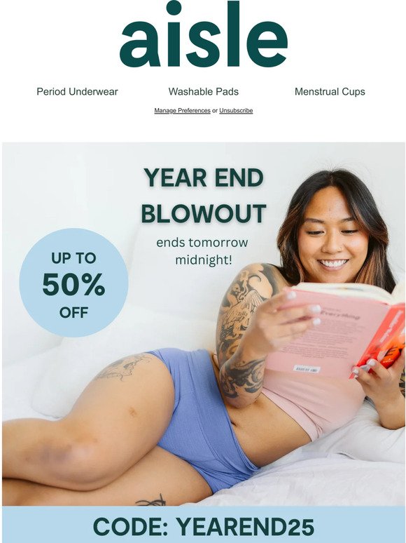 Last Call: Year End Blowout Up to 50% Off