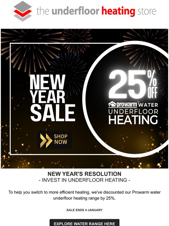 New Year Underfloor Heating Sale