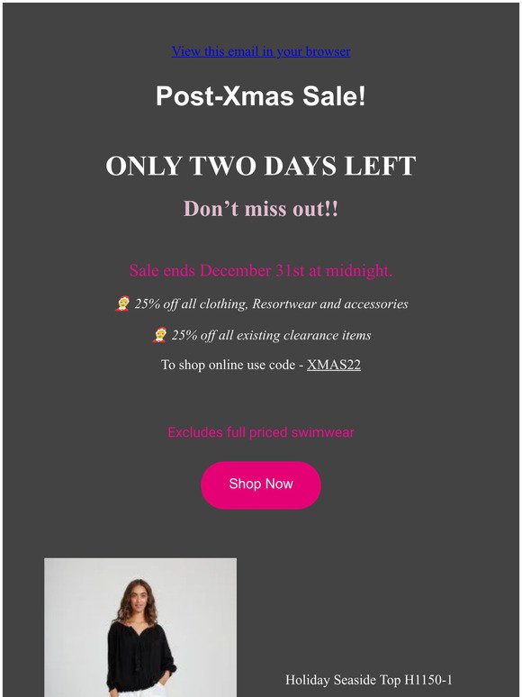 Sale ending soon - 2 days left! 🎅