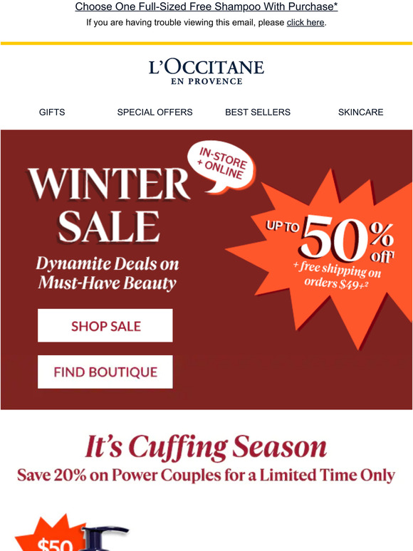 L'Occitane US Email Newsletters Shop Sales, Discounts, and Coupon Codes