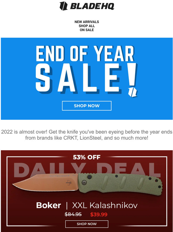 Blade HQ Source End Of Year Sale Rages On! Milled