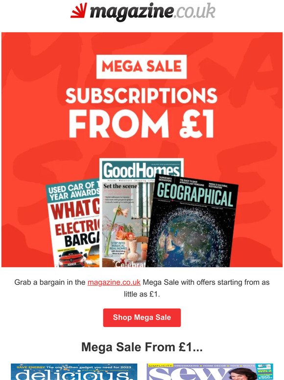 Mega Sale bargains not to be missed