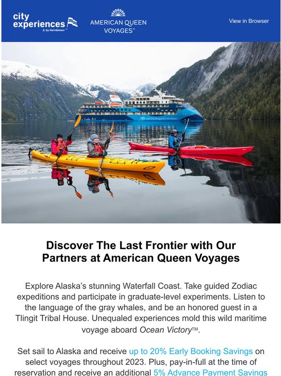 Discover Alaska with American Queen Voyages