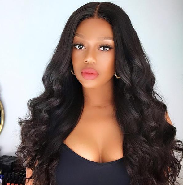 22" $109 Lace Body Wave 4x4 Closure Virgin Human Hair Wigs 2 Days Shipping Natural Black Glueless