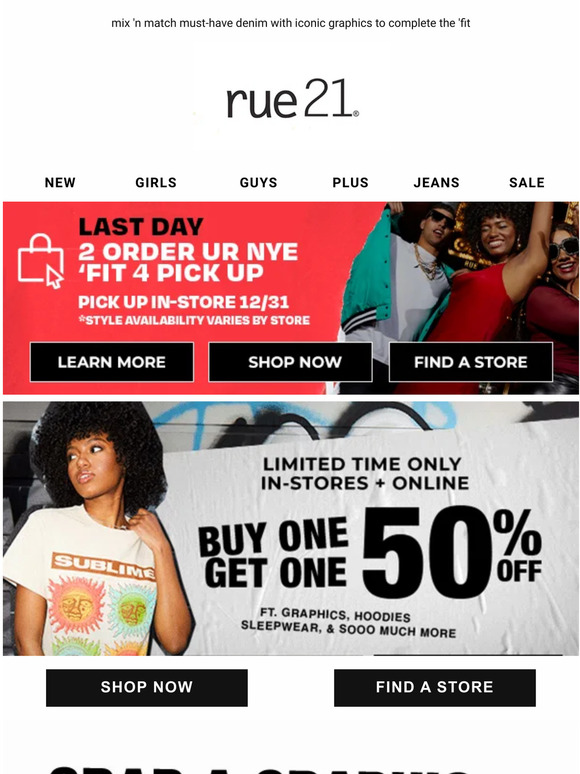 Is rue21 open on christmas