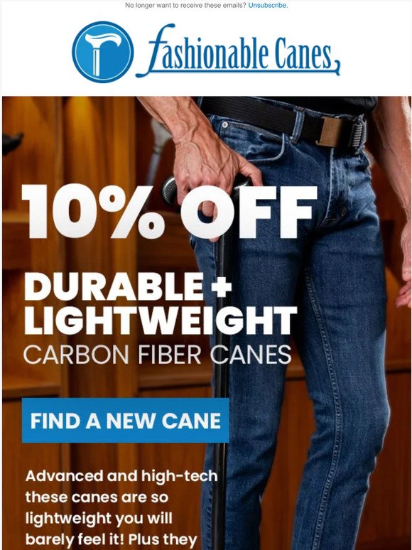 Take 10% OFF these lightweight canes