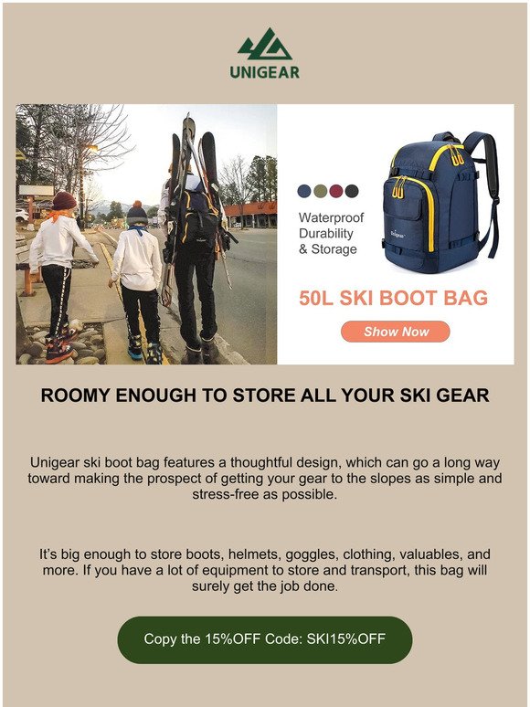 15% OFF Ski Boot Backpack