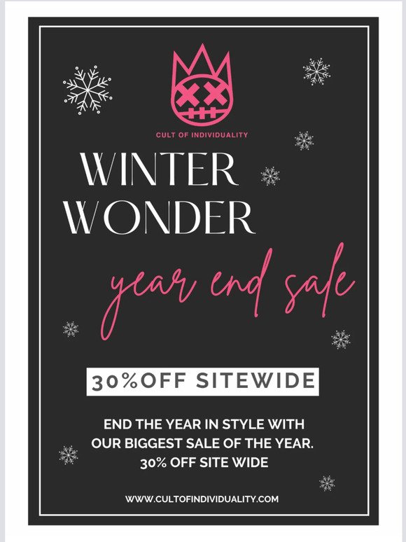 Year End 30% Off Sale Ends Soon!