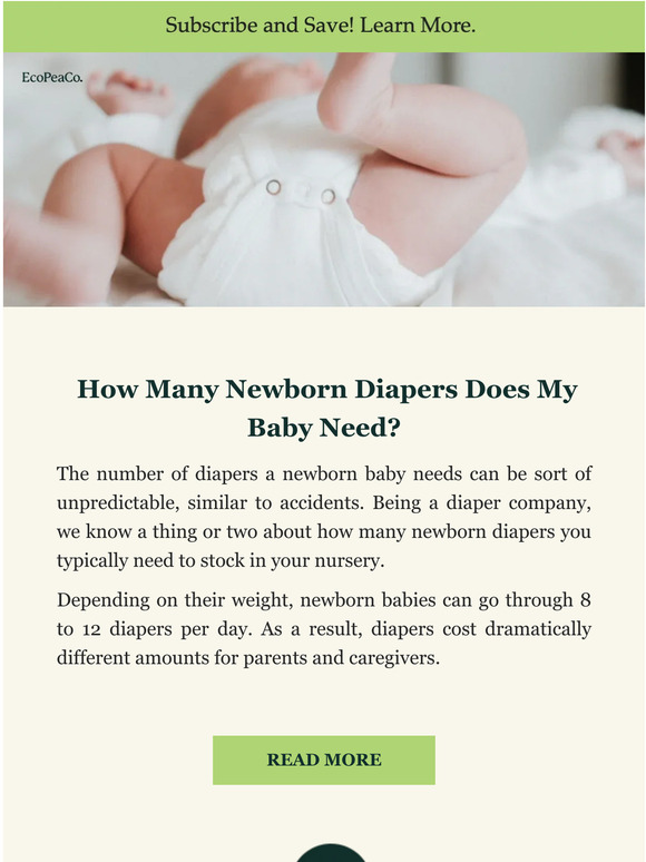 Eco Pea Co.: How Many Newborn Diapers Does Your Baby Need 🤔 | Milled