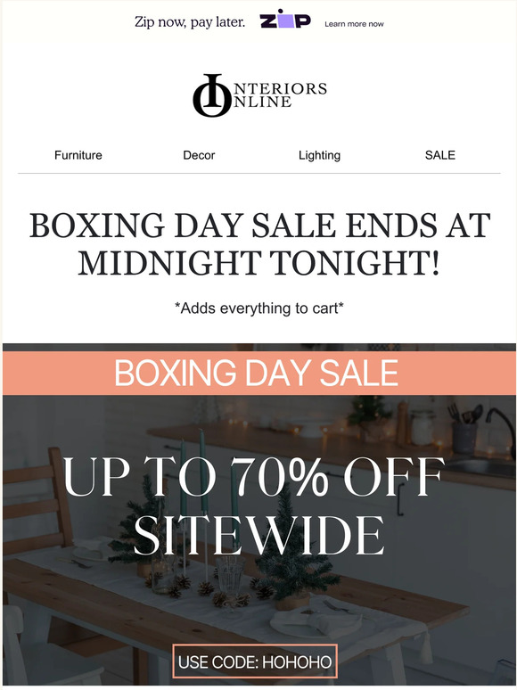 LAST CHANCE - UP TO 70% OFF ENDS TONIGHT!