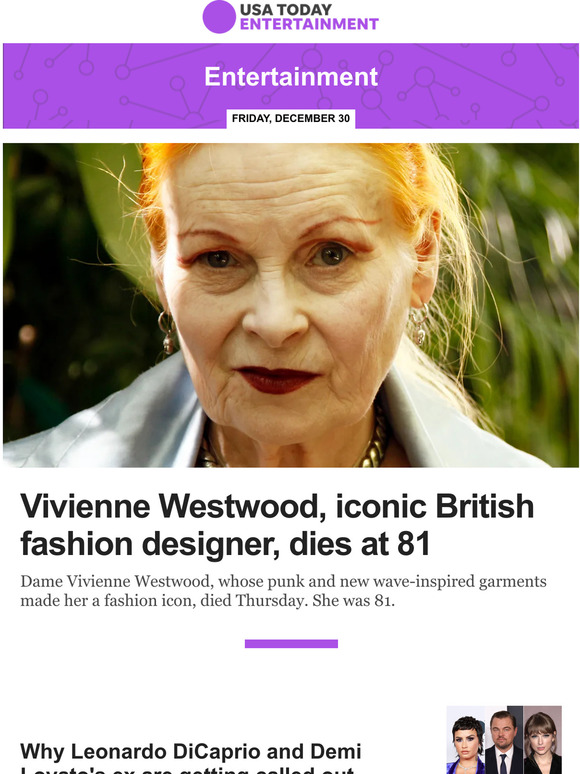 USA TODAY Entertainment Vivienne Westwood, iconic British fashion