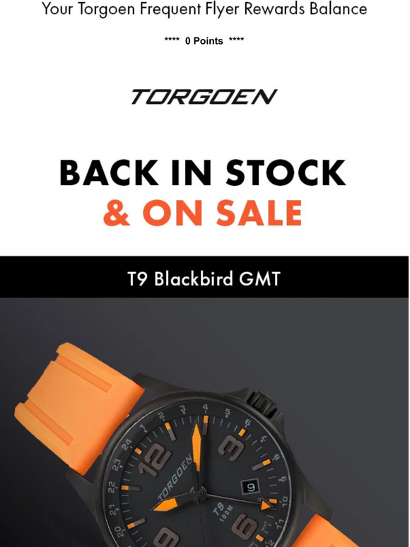 Back in Stock & On Sale: T9 Blackbird GMT