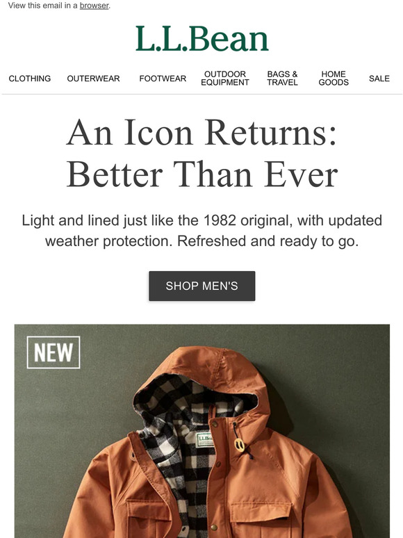 L.L.Bean Baxter State Parka '82 Classic is Back Milled