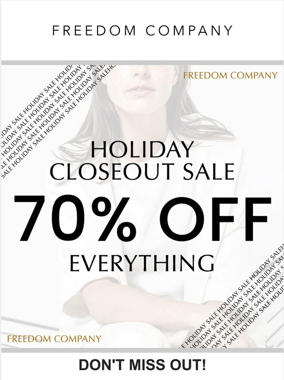 70% OFF - New Year. New Wardrobe.