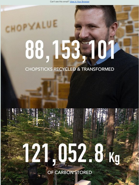 88,153,101 chopsticks recycled