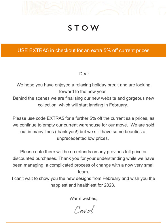 HNY with EXTRA 5% OFF 🍾